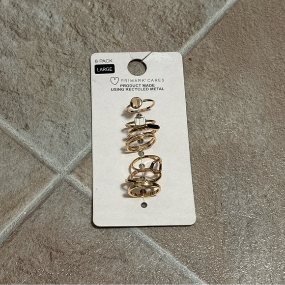 L Primark Gold Rings Set - Picture 1 of 2